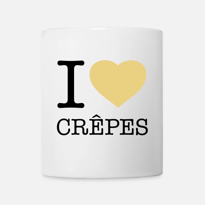 I LOVE CREPES Pfannkuchen - Tasse - Weiß