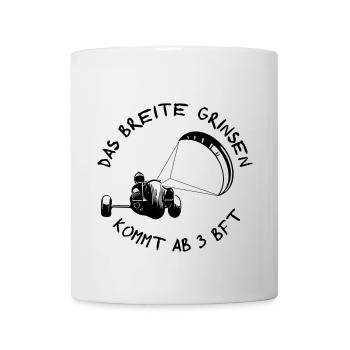 Kitebuggy und das breite Grinsen - Tasse - Weiß - Vorne