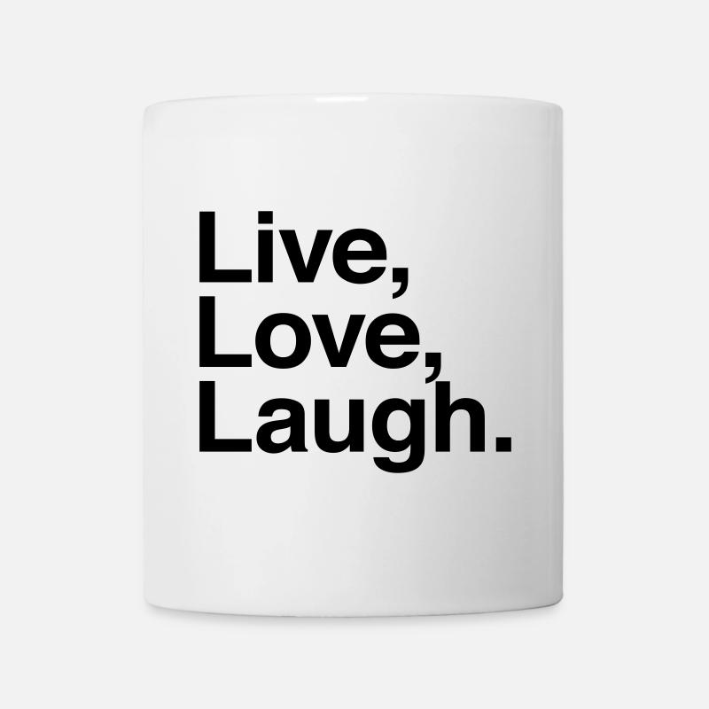Live Love Laugh -  célèbre mantra de vie positive - Mug blanc - blanc
