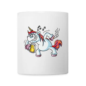 Besoffenes Einhorn - Tasse - Weiß - Vorne