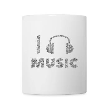 I Love Music _ Conception des écouteurs - Mug blanc - blanc - Devant