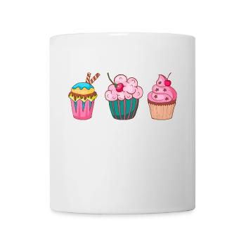 Cupcake Muffin Gâteau à la confiserie - Mug blanc - blanc - Devant