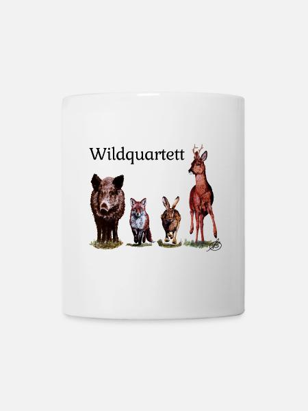 Wild-Quartett - Tasse - Weiß
