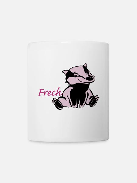 Frecher Dachs - Tasse - Weiß