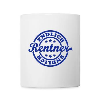 Enfin retraités (timbre) - Mug blanc - blanc - Devant