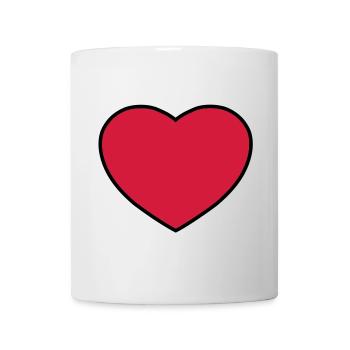 Cœur - Mug blanc - blanc - Devant