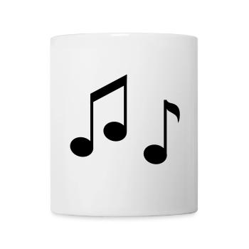 Abstrakte Noten in Pastellfarben - Tasse - Weiß - Vorne