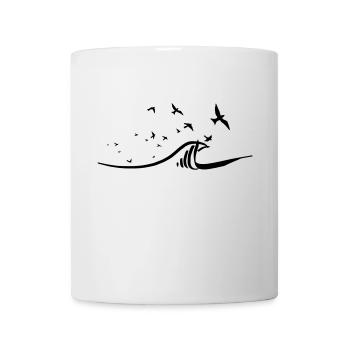 flight of gulls over the waves - Mug - white - Front