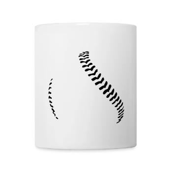 Baseball Naht / Baseball Seams - Tasse - Weiß - Vorne