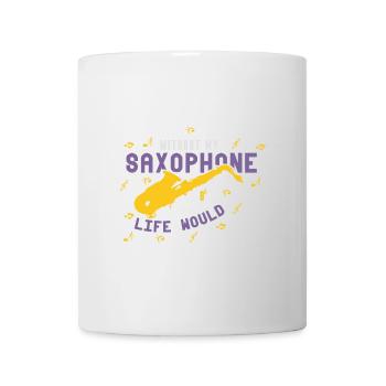 Saxophon - Tasse - Weiß - Vorne