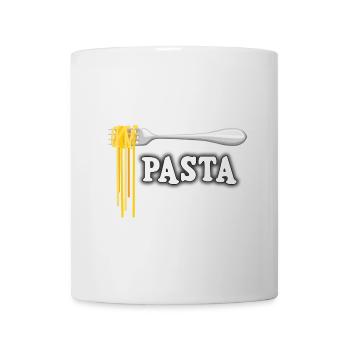 Illustration von Spaghetti mit Gabel - Tasse - Weiß - Vorne