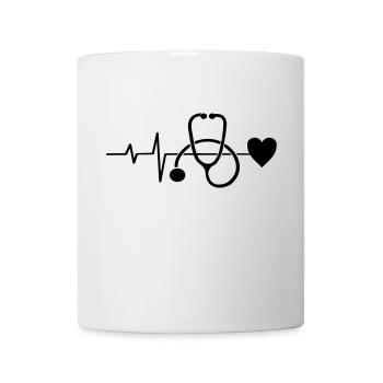 Stethoscope Heartbeat – Gift for Medicine Fans - Mug - white - Front