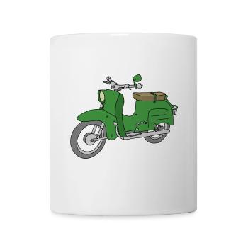 Green scooter Simson "Schwalbe" - Mug - white - Front