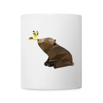 Bear with butterfly, baby bear, sweet - Mug - white - Front