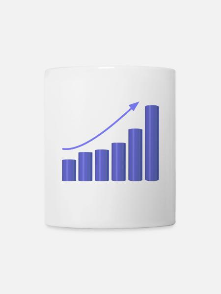 Growth chart with dynamic slope - Mug - white