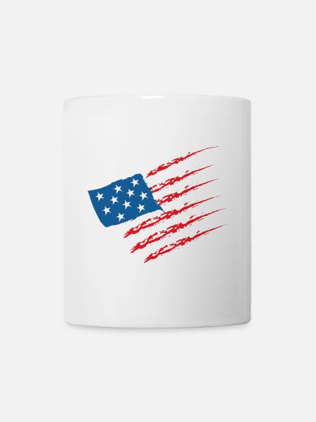 États-Unis États-Unis États-Unis États-Unis Amérique Drapeau - Mug blanc - blanc
