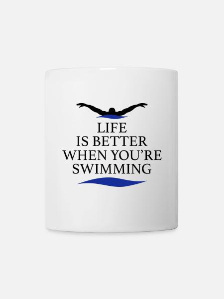 natation - Mug blanc - blanc