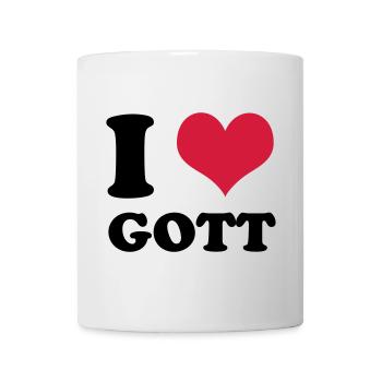 i love gott - Tasse - Weiß - Vorne