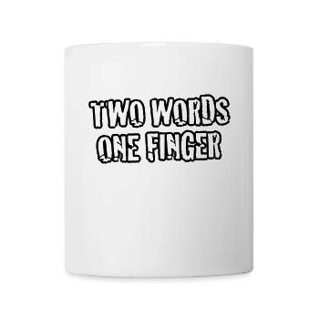 BP Two Words One Finger 1c - Tasse - Weiß - Vorne