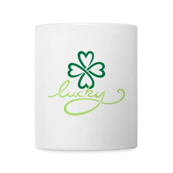 St Patricks Day Lucky Yoga Wellness Tattoo - Tasse - Weiß - Vorne