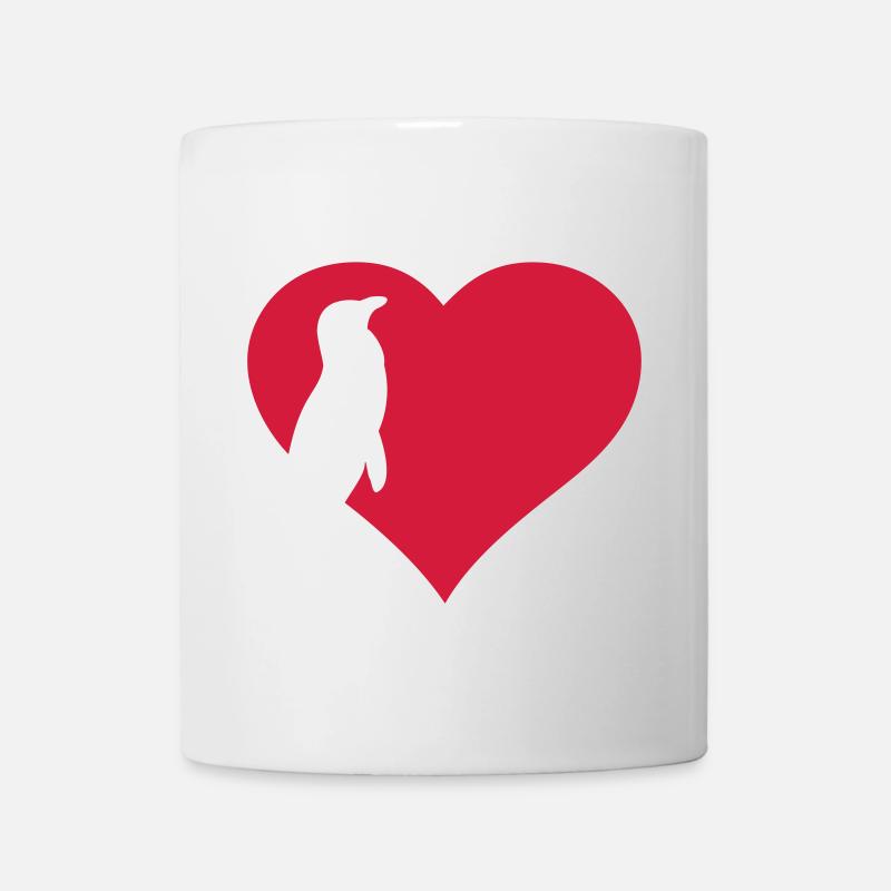 Pingouin dans le coeur - Mug blanc - blanc