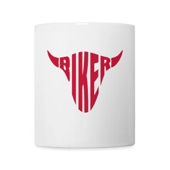 Biker Motorrad Skull Biker Motorcycle Gift Club - Tasse - Weiß - Vorne