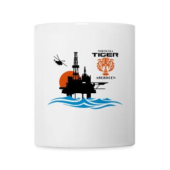 North Sea Tiger Oil Rig Platform Aberdeen - Mug - white - Front