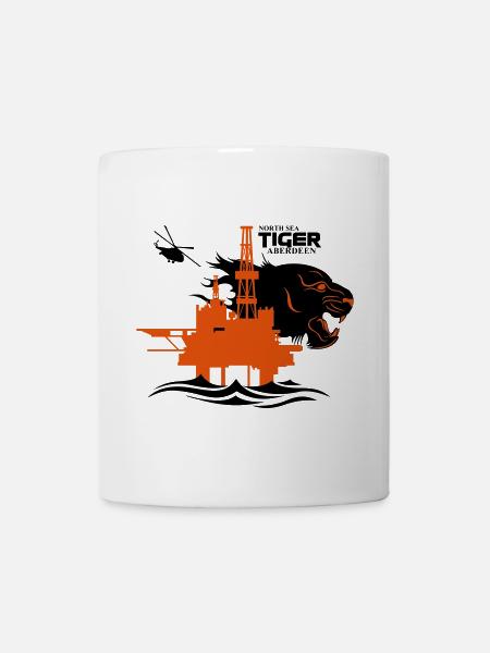 North Sea Tiger Oil Rig Platform Aberdeen - Mug - white