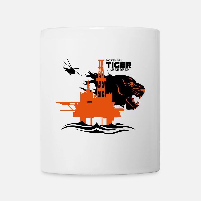 North Sea Tiger Oil Rig Platform Aberdeen - Mug - white