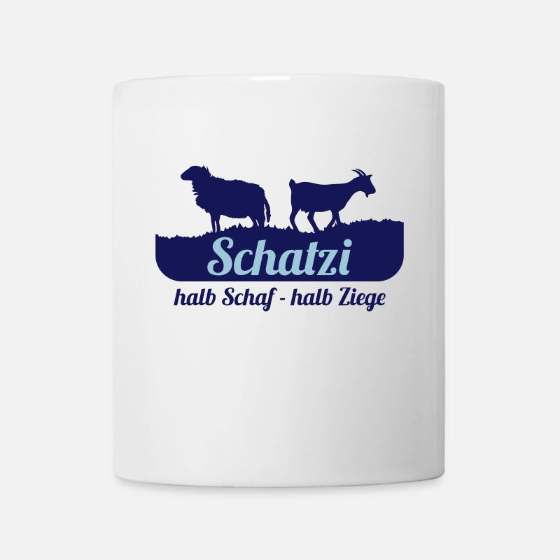 Schatzi (halb Schaf - halb Ziege) - Tasse - Weiß