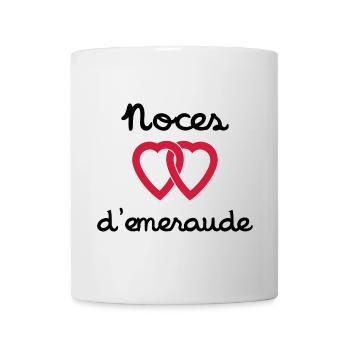 Noces d'emeraude - Mug blanc - blanc - Devant