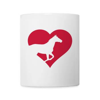 Cheval dans le coeur - Mug blanc - blanc - Devant