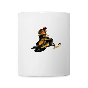 Schneemobil Rennen - Tasse - Weiß - Vorne