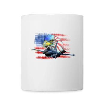 Jet F-16 Fighting Falcon - Mug - white - Front