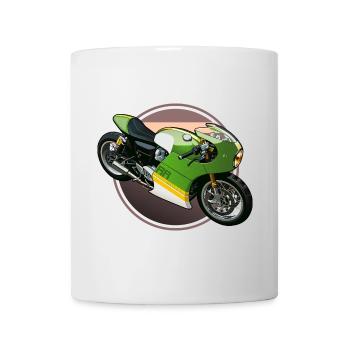 Sports motorcycle - Mug - white - Front