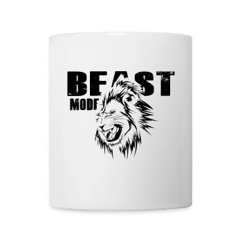 beast lion löwe fitness gym roaring Symbol - Tasse - Weiß - Vorne