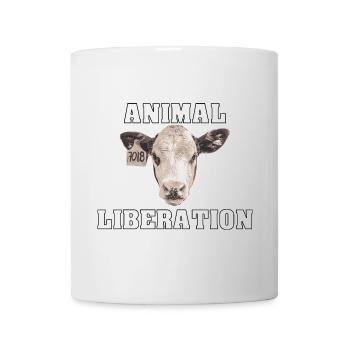 Animal Liberation Kalb - Tasse - Weiß - Vorne