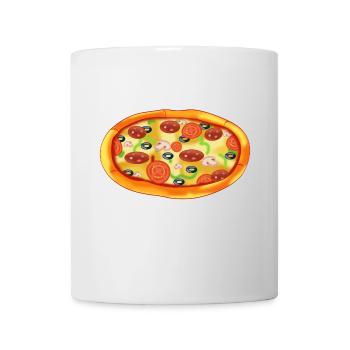 Pizza - Tasse - Weiß - Vorne