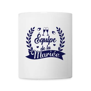 equipe de la mariee - Mug blanc - blanc - Devant