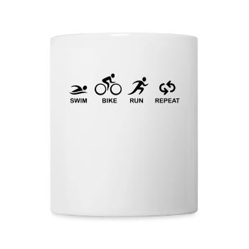 TRIATHLON SWIM BIKE RUN - Mug - white - Front