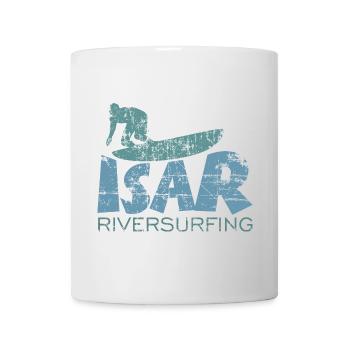 Isar Riversurfing (Vintage / Bleu Vert) - Mug blanc - blanc - Devant