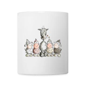 Loup et amis - Mug blanc - blanc - Devant