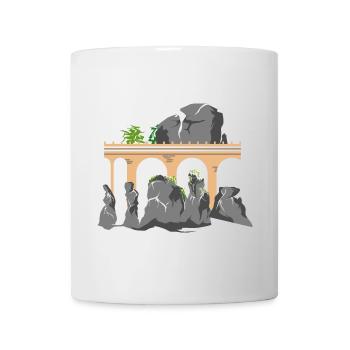 idée cadeau bastei saxe suisse montagnes - Mug blanc - blanc - Devant