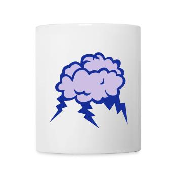 Bewölkte Cloud-Wolke Regen Gewitter 1 - Tasse - Weiß - Vorne