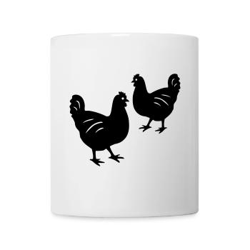 Hühner - Tasse - Weiß - Vorne