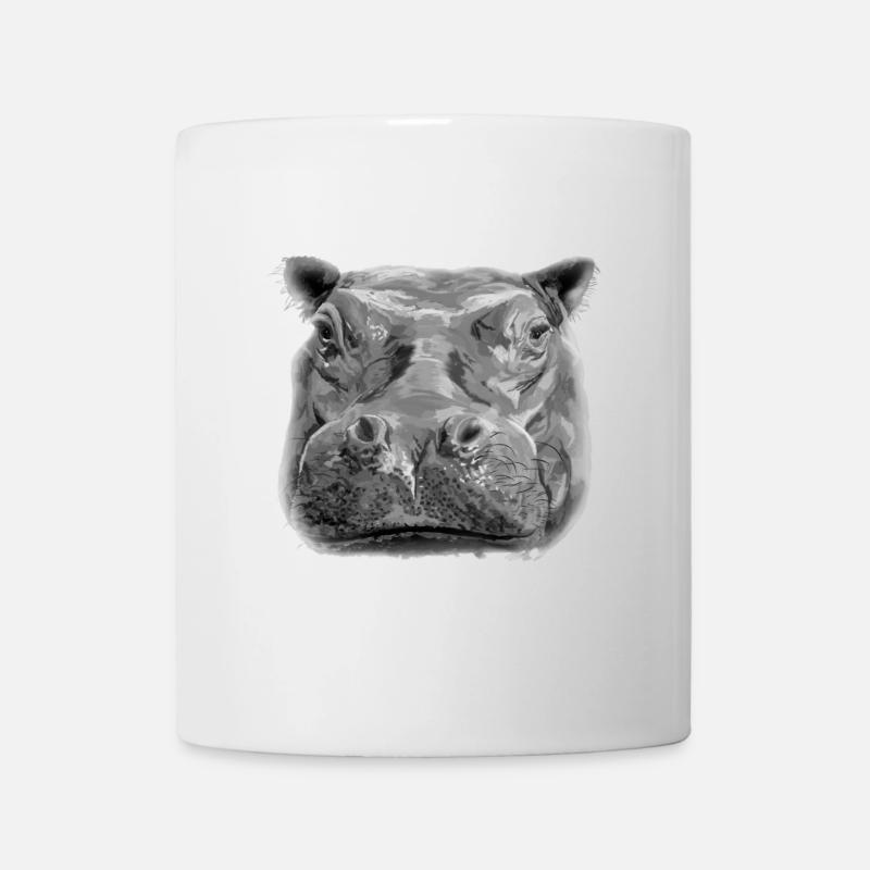 Nilpferd - Tasse - Weiß