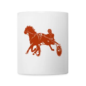 Traber Trabrennen Pferderennen - Tasse - Weiß - Vorne