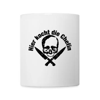 hier kocht die chefin - Tasse - Weiß - Vorne