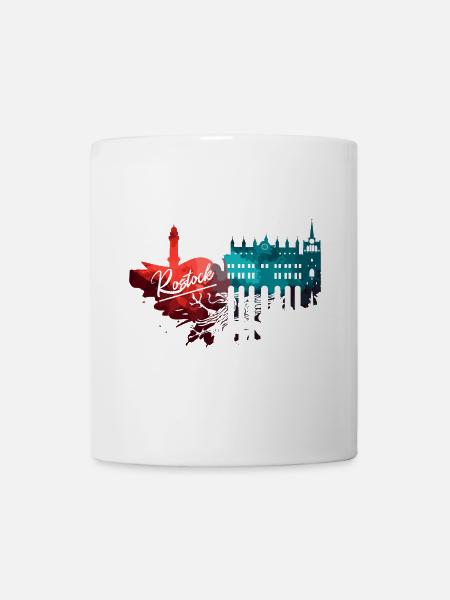 Rostock Skyline - Tasse - Weiß