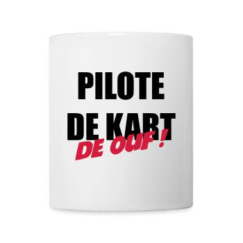 Go-Kart / Karting / Kart / Fahrer - Tasse - Weiß - Vorne